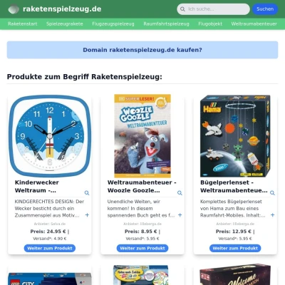 Screenshot raketenspielzeug.de