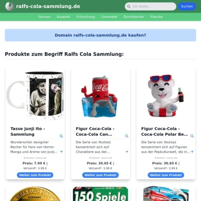 Screenshot ralfs-cola-sammlung.de
