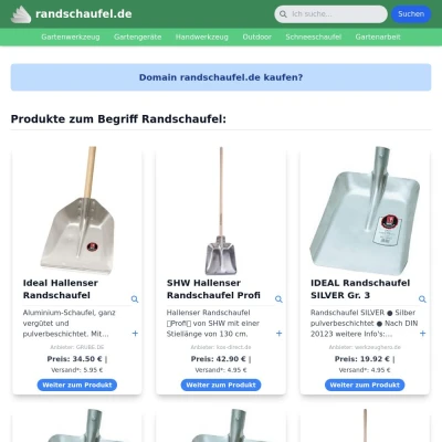 Screenshot randschaufel.de