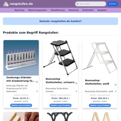Screenshot rangstufen.de
