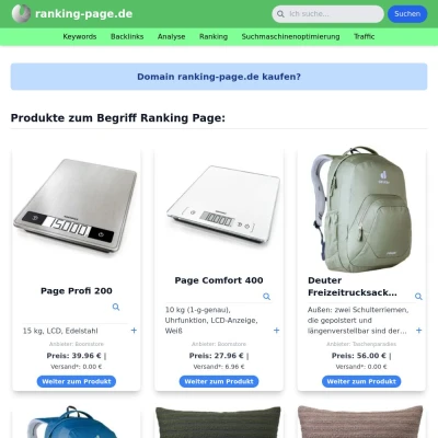Screenshot ranking-page.de