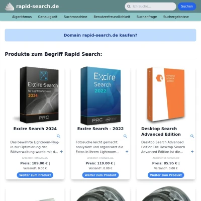 Screenshot rapid-search.de