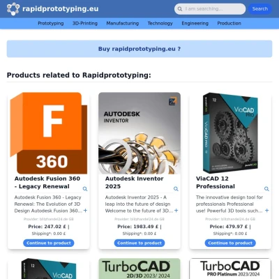 Screenshot rapidprototyping.eu