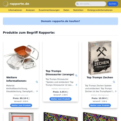 Screenshot rapporte.de