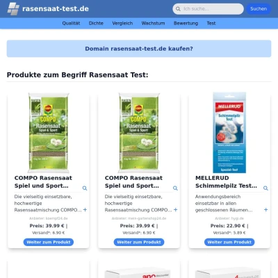 Screenshot rasensaat-test.de