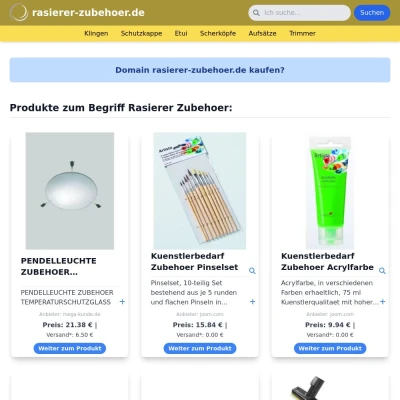 Screenshot rasierer-zubehoer.de