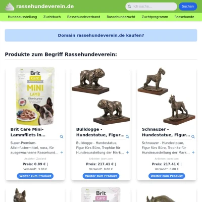 Screenshot rassehundeverein.de