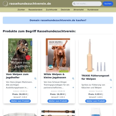 Screenshot rassehundezuchtverein.de