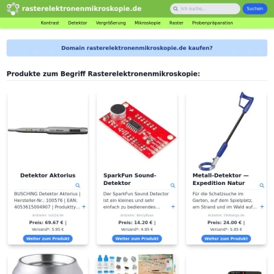 Screenshot rasterelektronenmikroskopie.de