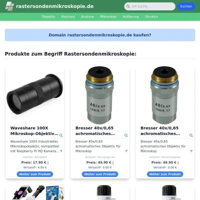 Screenshot rastersondenmikroskopie.de