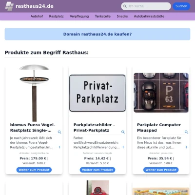 Screenshot rasthaus24.de