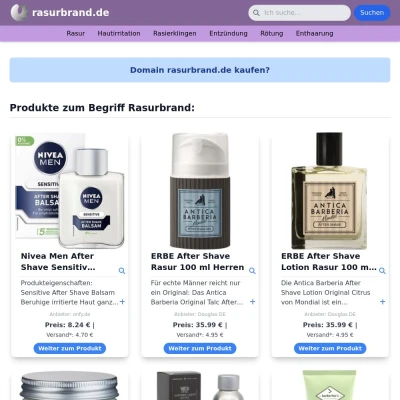Screenshot rasurbrand.de