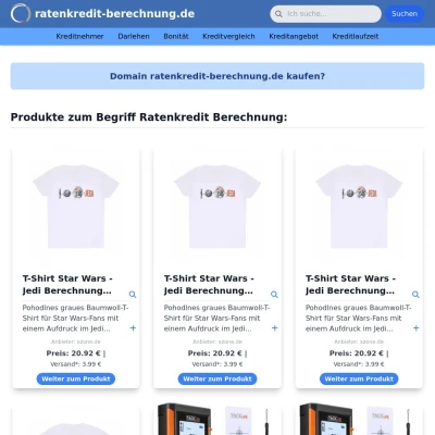 Screenshot ratenkredit-berechnung.de