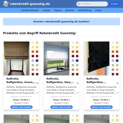 Screenshot ratenkredit-guenstig.de