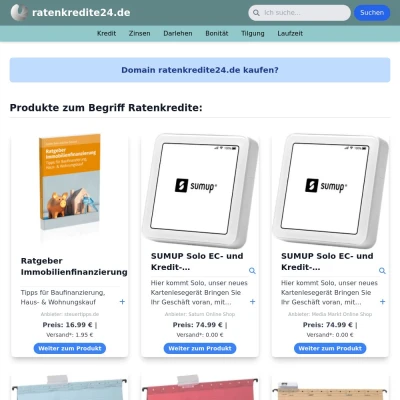 Screenshot ratenkredite24.de