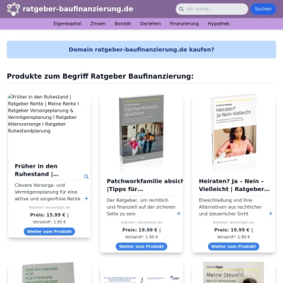 Screenshot ratgeber-baufinanzierung.de