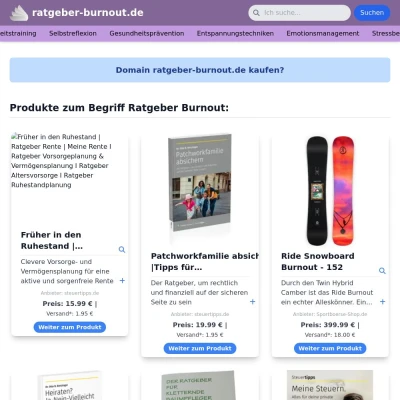 Screenshot ratgeber-burnout.de