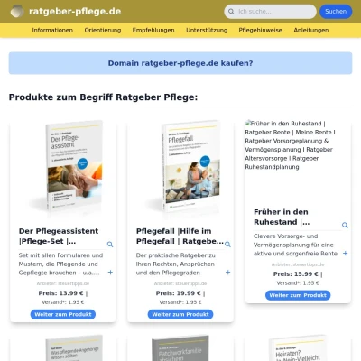 Screenshot ratgeber-pflege.de