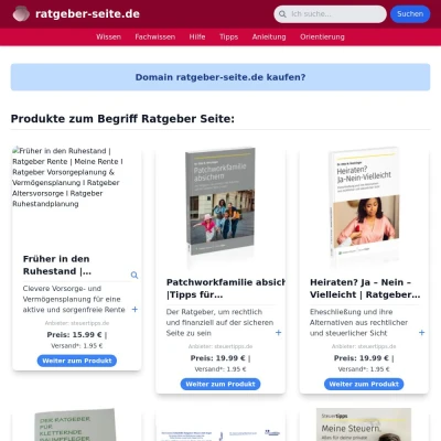 Screenshot ratgeber-seite.de