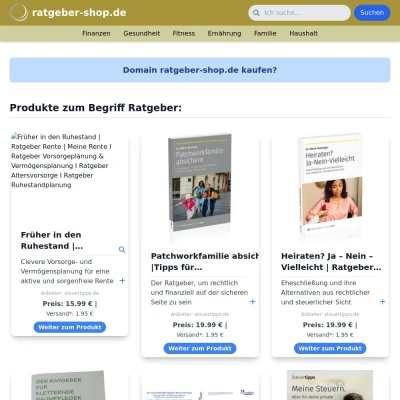 Screenshot ratgeber-shop.de