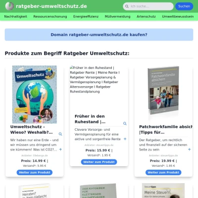 Screenshot ratgeber-umweltschutz.de