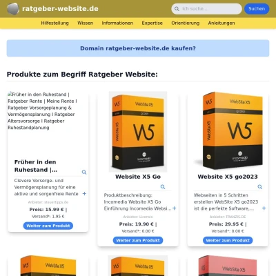 Screenshot ratgeber-website.de