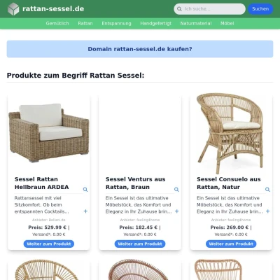 Screenshot rattan-sessel.de