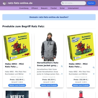 Screenshot ratz-fatz-online.de