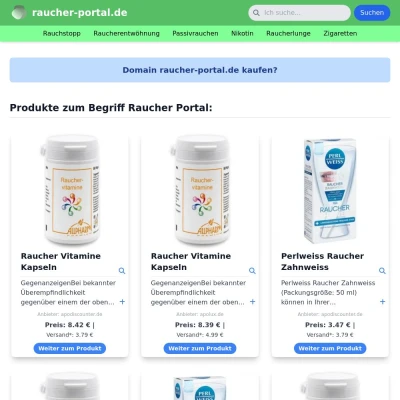 Screenshot raucher-portal.de