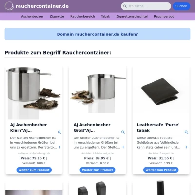 Screenshot rauchercontainer.de