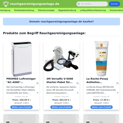 Screenshot rauchgasreinigungsanlage.de