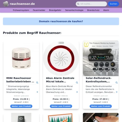 Screenshot rauchsensor.de