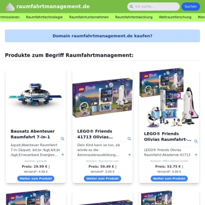 Screenshot raumfahrtmanagement.de