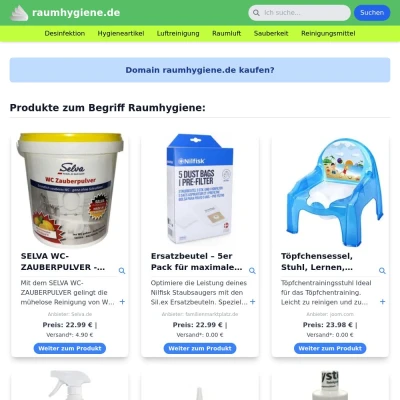 Screenshot raumhygiene.de