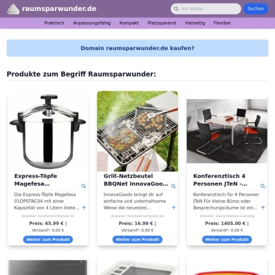 Screenshot raumsparwunder.de