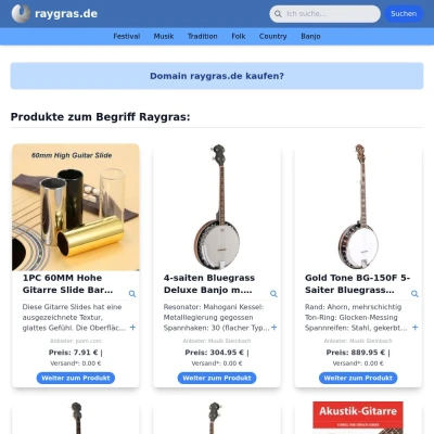 Screenshot raygras.de