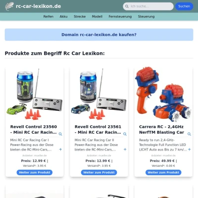 Screenshot rc-car-lexikon.de