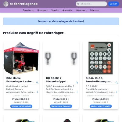 Screenshot rc-fahrerlager.de