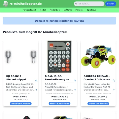 Screenshot rc-minihelicopter.de