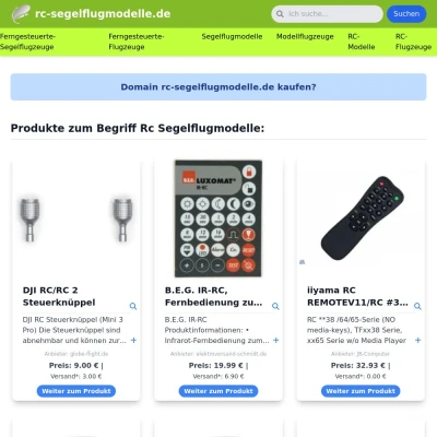Screenshot rc-segelflugmodelle.de