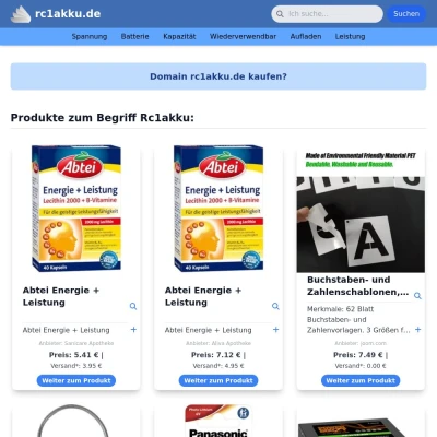 Screenshot rc1akku.de
