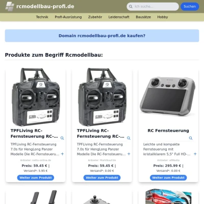 Screenshot rcmodellbau-profi.de