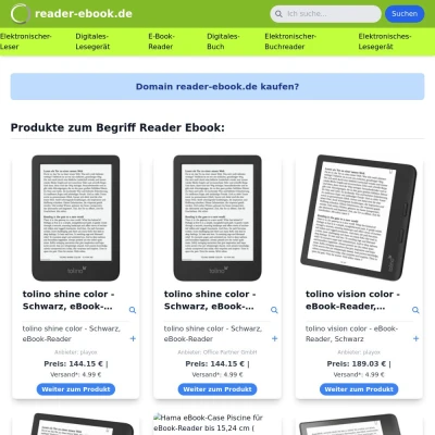 Screenshot reader-ebook.de