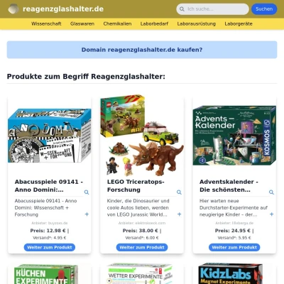 Screenshot reagenzglashalter.de