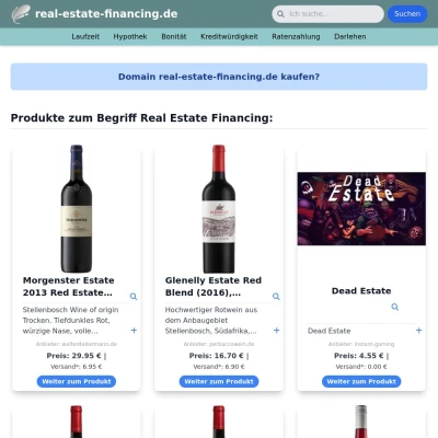 Screenshot real-estate-financing.de