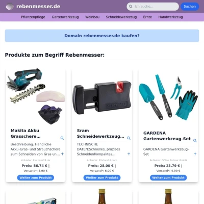 Screenshot rebenmesser.de