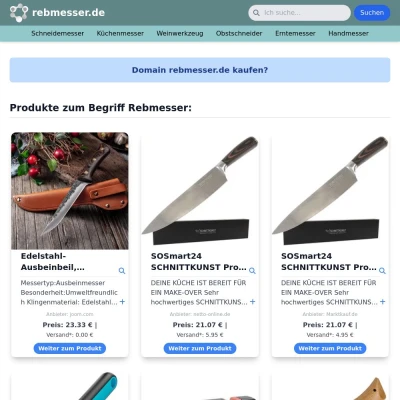 Screenshot rebmesser.de