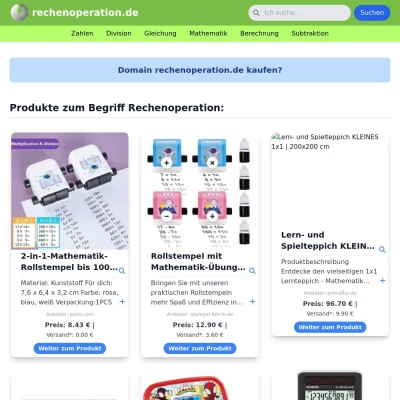 Screenshot rechenoperation.de