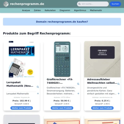 Screenshot rechenprogramm.de