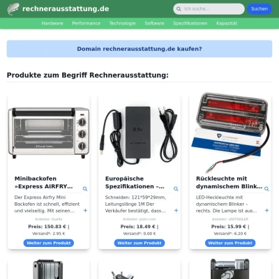 Screenshot rechnerausstattung.de